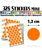 328 Ronds 1,2 cm - Stickers mini gommettes