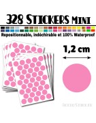 328 Ronds 1,2 cm - Stickers mini gommettes