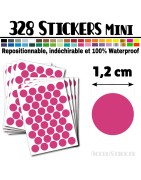 328 Ronds 1,2 cm - Stickers mini gommettes