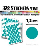 328 Ronds 1,2 cm - Stickers mini gommettes