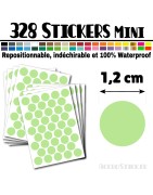 328 Ronds 1,2 cm - Stickers mini gommettes