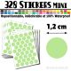 328 Ronds 1,2 cm - Stickers mini gommettes