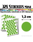 328 Ronds 1,2 cm - Stickers mini gommettes