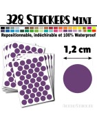 328 Ronds 1,2 cm - Stickers mini gommettes