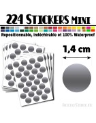 224 Ronds 1,4 cm - Stickers mini gommettes