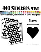 440 Coeurs 1 cm - Stickers mini gommettes