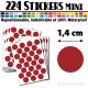 224 Ronds 1,4 cm - Stickers mini gommettes