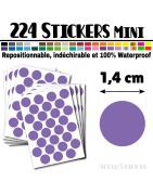 224 Ronds 1,4 cm - Stickers mini gommettes