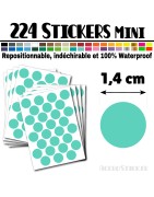 224 Ronds 1,4 cm - Stickers mini gommettes