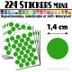 224 Ronds 1,4 cm - Stickers mini gommettes