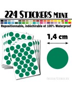 224 Ronds 1,4 cm - Stickers mini gommettes