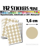 192 Ronds 1,6 cm - Stickers mini gommettes