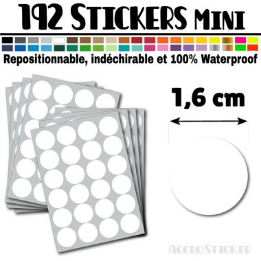 192 Ronds 1,6 cm - Stickers mini gommettes