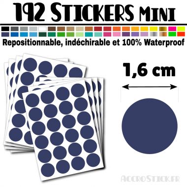 192 Ronds 1,6 cm - Stickers mini gommettes