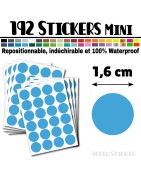 192 Ronds 1,6 cm - Stickers mini gommettes