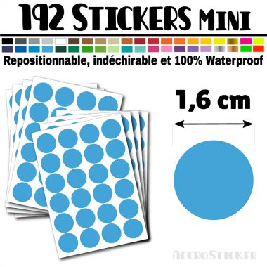 192 Ronds 1,6 cm - Stickers mini gommettes