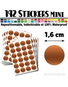 192 Ronds 1,6 cm - Stickers mini gommettes
