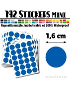 192 Ronds 1,6 cm - Stickers mini gommettes