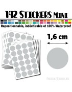 192 Ronds 1,6 cm - Stickers mini gommettes