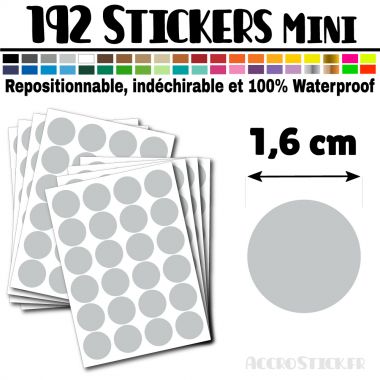 192 Ronds 1,6 cm - Stickers mini gommettes