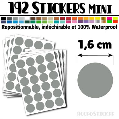 192 Ronds 1,6 cm - Stickers mini gommettes