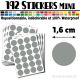 192 Ronds 1,6 cm - Stickers mini gommettes