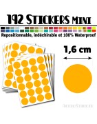 192 Ronds 1,6 cm - Stickers mini gommettes