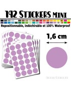 192 Ronds 1,6 cm - Stickers mini gommettes