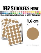192 Ronds 1,6 cm - Stickers mini gommettes