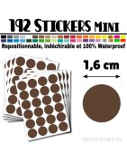 192 Ronds 1,6 cm - Stickers mini gommettes
