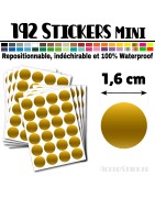 192 Ronds 1,6 cm - Stickers mini gommettes