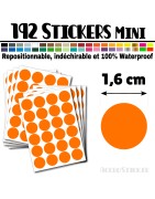 192 Ronds 1,6 cm - Stickers mini gommettes