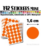 192 Ronds 1,6 cm - Stickers mini gommettes