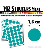 192 Ronds 1,6 cm - Stickers mini gommettes