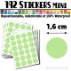 192 Ronds 1,6 cm - Stickers mini gommettes
