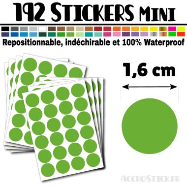 192 Ronds 1,6 cm - Stickers mini gommettes