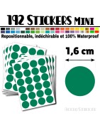 192 Ronds 1,6 cm - Stickers mini gommettes
