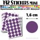 192 Ronds 1,6 cm - Stickers mini gommettes
