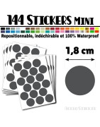 144 Ronds 1,8 cm - Stickers mini gommettes