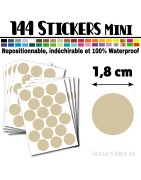 144 Ronds 1,8 cm - Stickers mini gommettes