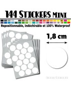 144 Ronds 1,8 cm - Stickers mini gommettes