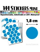 144 Ronds 1,8 cm - Stickers mini gommettes