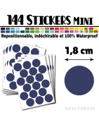 144 Ronds 1,8 cm - Stickers mini gommettes