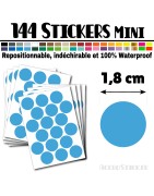 144 Ronds 1,8 cm - Stickers mini gommettes