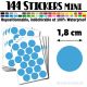 144 Ronds 1,8 cm - Stickers mini gommettes