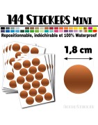 144 Ronds 1,8 cm - Stickers mini gommettes