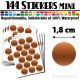 144 Ronds 1,8 cm - Stickers mini gommettes