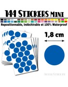 144 Ronds 1,8 cm - Stickers mini gommettes