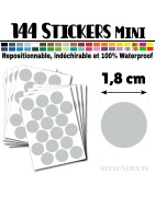 144 Ronds 1,8 cm - Stickers mini gommettes