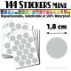 144 Ronds 1,8 cm - Stickers mini gommettes